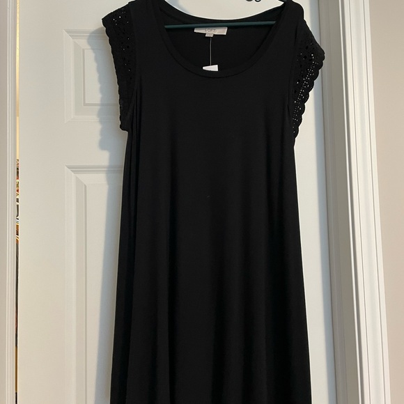 LOFT Elegant Black Dress - Picture 3 of 5
